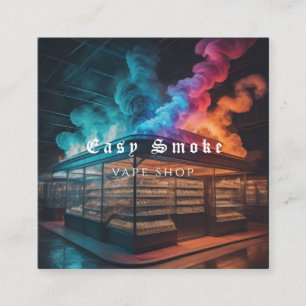 Farbige Rauch Vape Shop Visitenkarte