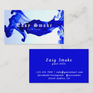 Farbige Rauch Vape Shop Visitenkarte