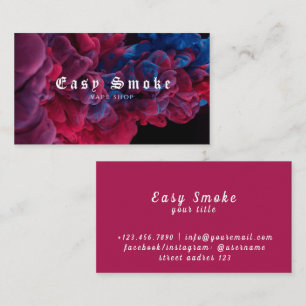 Farbige Rauch Vape Shop Visitenkarte
