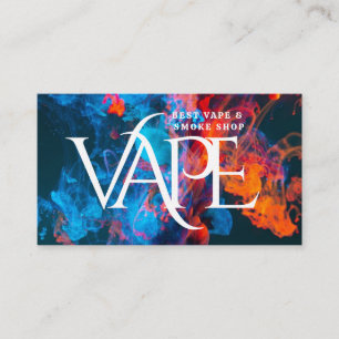 Farbige Rauch-Vape-Shop-Visitenkarte Visitenkarte