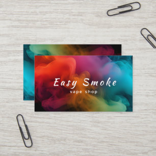 Farbige Rauch-Vape-Shop-Visitenkarte Visitenkarte