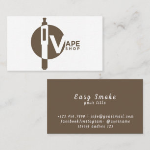 Farbige Rauch-Vape-Shop-Visitenkarte Visitenkarte