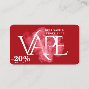 Farbige Rauchwaren Shop Vape Shop Visitenkarte