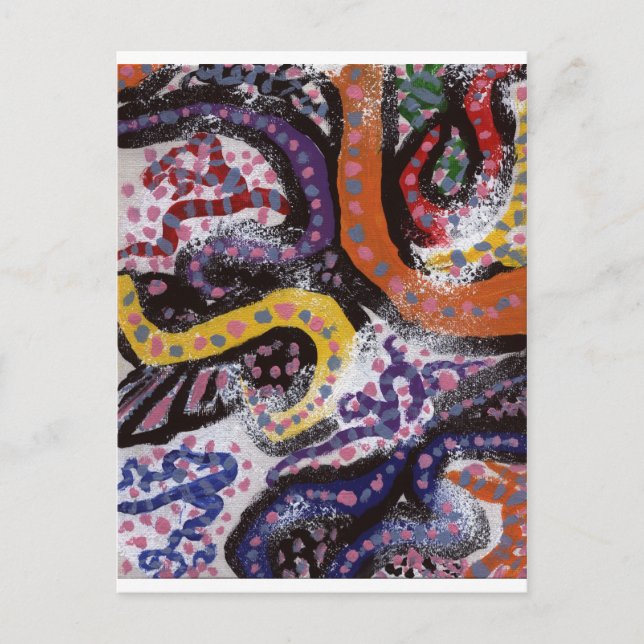 Farbige Reben 1 Postkarte (Vorderseite)