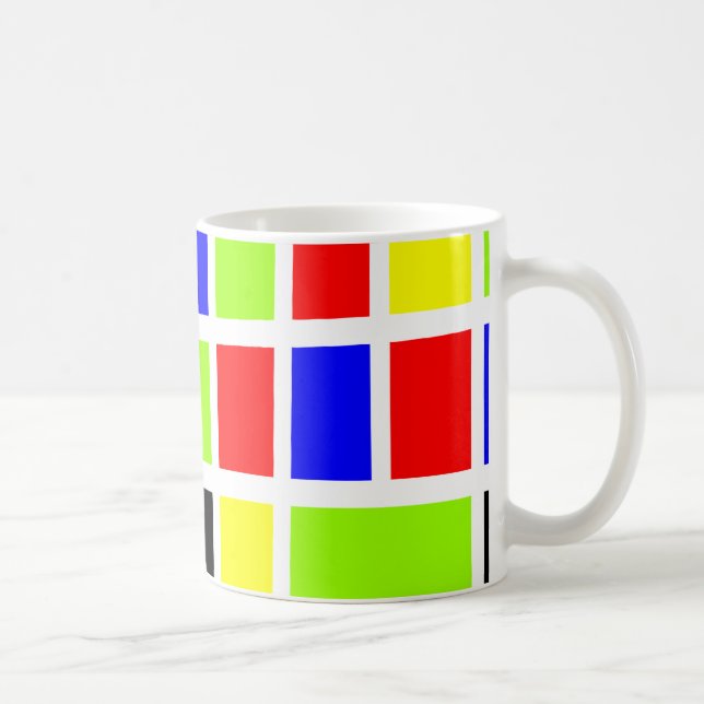 Farbige Rechtecke 02 Kaffeetasse (Rechts)