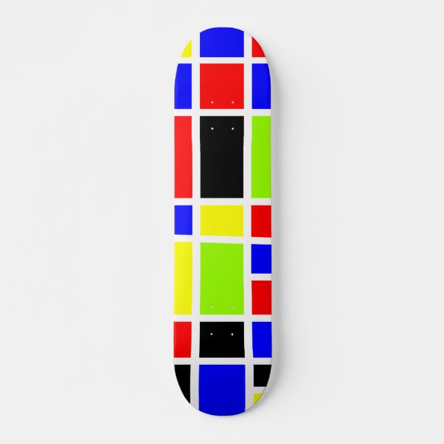 Farbige Rechtecke 02 Skateboard (Vorne)