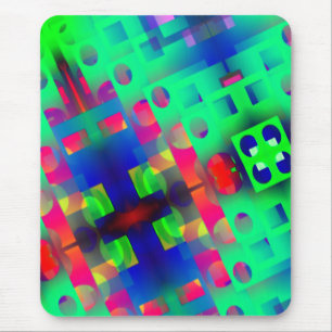 Farbige Rechtecke mit Loch, in der Mitte gesunken Mousepad