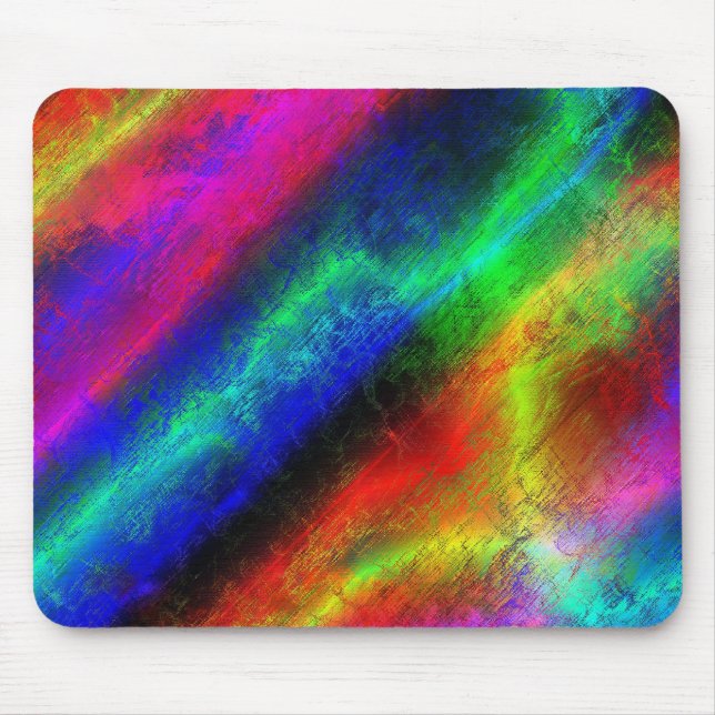 farbige Regenbogen-abstrakte Textur Mousepad (Vorne)