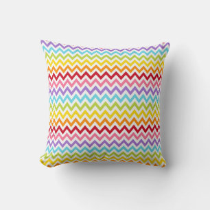 Farbige Regenbogen-Chevron-Moderne Dekoration Kissen