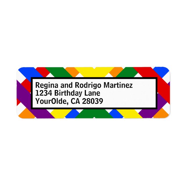 Farbige Regenbogen-Diagonalstreifen (Vorne)