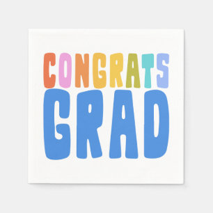 Farbige Regenbogen-Fette Retro-Gratulation Absolve Serviette