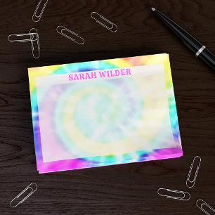 Farbige Regenbogen-Gefärbte Krawatte Custom Post e Post-it Klebezettel