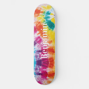 Farbige Regenbogen-Gefärbte Krawatte Individuelle Skateboard