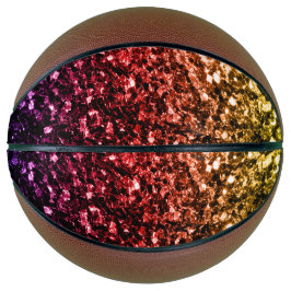 Farbige Regenbogen-Imitate Glitzer Glitzern Basketball