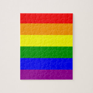 Farbige Regenbogen-LGBT-Schwulenflagge Puzzle
