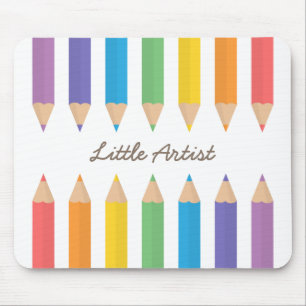 Farbige Regenbogen-Malerstifte für Schulkinder Mousepad