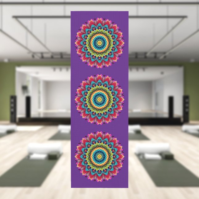 Farbige Regenbogen-Mandala-Yogamatte Yogamatte (Von Creator hochgeladen)
