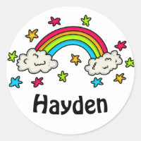 Farbige Regenbogen- und Sternenbezeichnung Kinder
