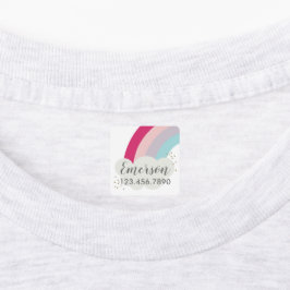 Farbige Regenbogenkinder wasserdicht Etiketten