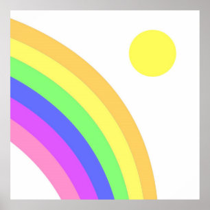 farbige Regenbogenkunst Poster