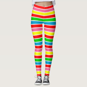 Farbige Regenbogenstreifen Leggings