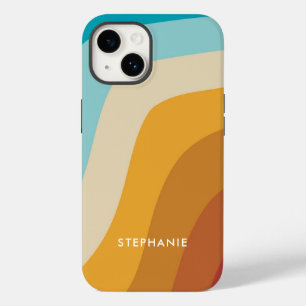 Farbige Regenbogenwellen Personalisiert Case-Mate iPhone 14 Hülle