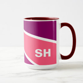 Farbige Regenfälle, kundenspezifische Monogramm-Ta Tasse