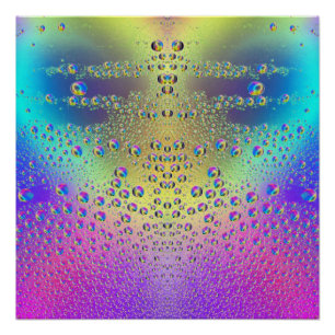 Farbige Regenfälle Poster