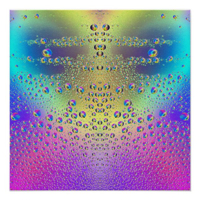 Farbige Regenfälle Poster (Vorderseite)