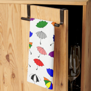 Farbige Regenschirme Design Geschirrtuch