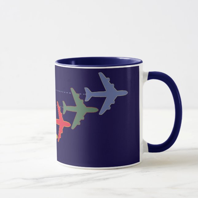 farbige Reiseflugzeuge Tasse (Rechts)