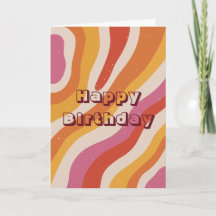 Farbige Retro, Alles Gute zum Geburtstag