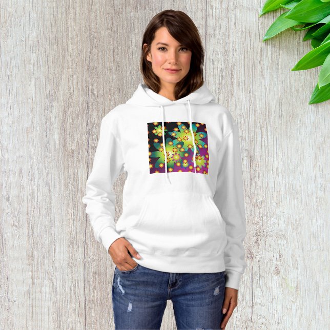 Farbige Retro-Blume Hoodie (Von Creator hochgeladen)