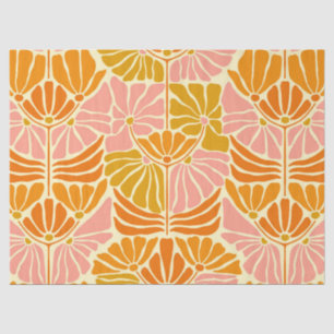 Farbige Retro-Blume Seidenpapier