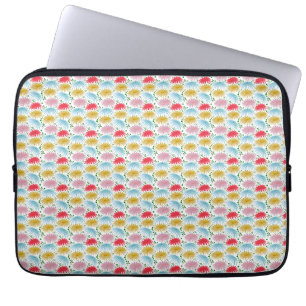 Farbige Retro-Daisy-Blumenmuster-Whimsical Laptopschutzhülle