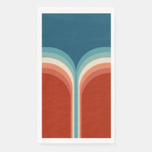 Farbige Retro-Dekoration mit Doppelbogen Serviette