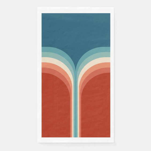 Farbige Retro-Dekoration mit Doppelbogen Serviette (Vorderseite)