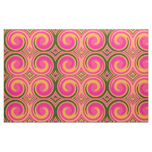Farbige Retro-Drehung Abstrakt Art #14 Stoff