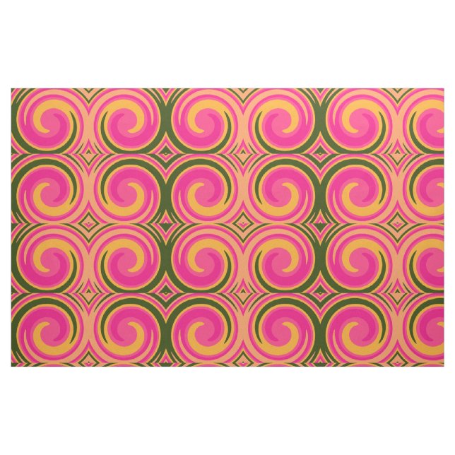 Farbige Retro-Drehung Abstrakt Art #14 Stoff (Fat Quarter (45,7 x 55,9 cm))