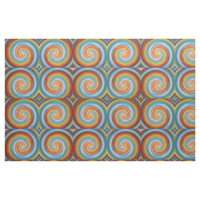 Farbige Retro-Drehung Abstrakt Art #24 Stoff (Fat Quarter (45,7 x 55,9 cm))