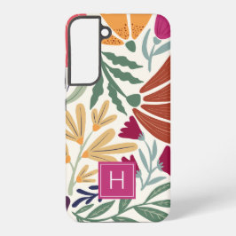 Farbige Retro-Floral-Boho Samsung Galaxy Hülle