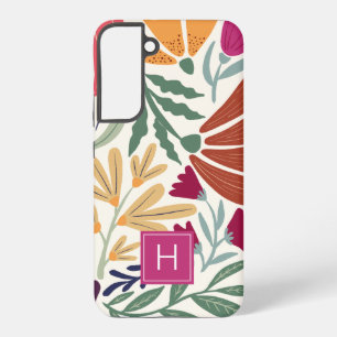 Farbige Retro-Floral-Boho Samsung Galaxy Hülle