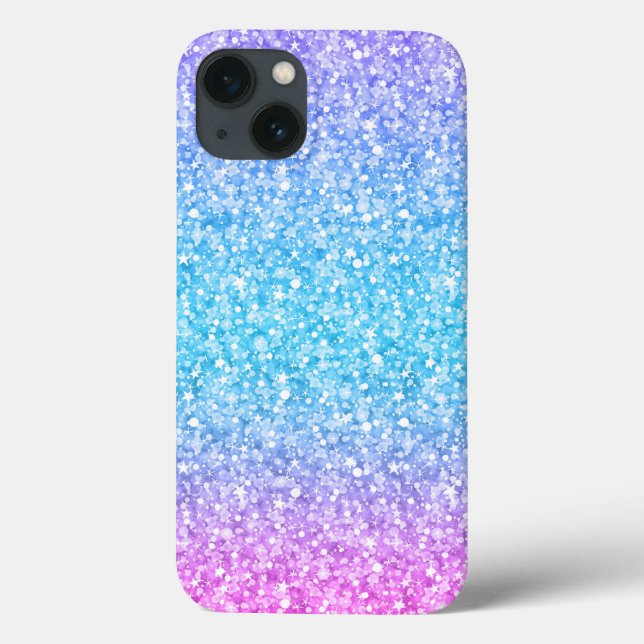 Farbige Retro-Glitzer und Glitzern Case-Mate iPhone Hülle (Rückseite)