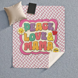 Farbige Retro Groovy Mama Zitat Typografie Hippie Sherpadecke