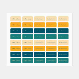 Farbige Retro-Kids-Namensschilder für Kleidung Etiketten