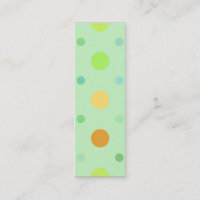 Farbige Retro-Polka-Punkte: grün, gelb und orange