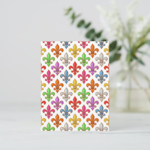 Farbige Retro-Regenbogen-Blumen-Design Schwarz Postkarte