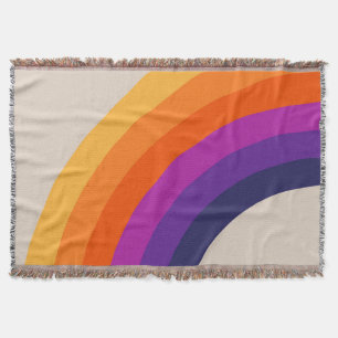 Farbige Retro-Regenbogenkunst Decke