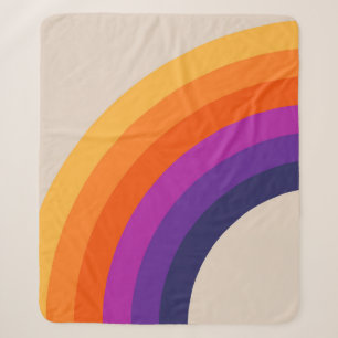 Farbige Retro-Regenbogenkunst Sherpadecke