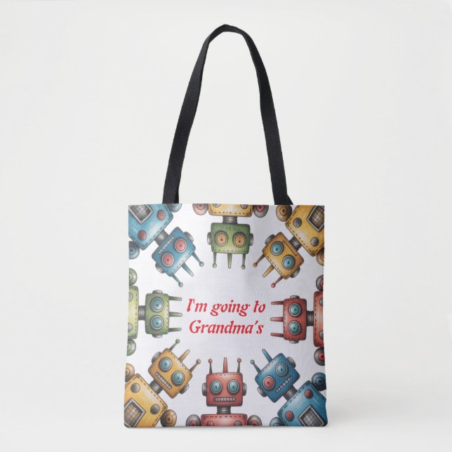 Farbige Retro-Roboter-Jungen-Geburtstagsgeschenk (Vorderseite)